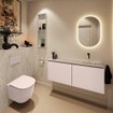 MONDIAZ TURE-DLUX 120cm toiletmeubel Rosee. EDEN wastafel Opalo positie rechts. Zonder kraangat. SW1104495