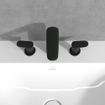 Villeroy & Boch Antao - Driegats wastafelkraan - met Push-Open afvoergarnituur - mat zwart SW974155