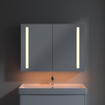 Villeroy & Boch My View spiegelkast met 2 deuren met geïntegreerde LED verlichting verticaal 100x75x17.3cm 1024981