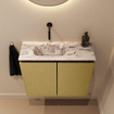MONDIAZ TURE-DLUX 60cm toiletmeubel Oro. EDEN wastafel Glace positie links. Zonder kraangat. SW1103428