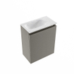 MONDIAZ TURE-DLUX 40cm toiletmeubel Smoke. EDEN wastafel Opalo positie links. Zonder kraangat. SW1104550