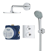 GROHE Grohtherm Perfect Regendoucheset - hoofdddouche 21cm - 2 functies handdouche rond 11cm - chroom SW236928