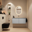 MONDIAZ TURE-DLUX 120cm toiletmeubel Plata. EDEN wastafel Ostra positie midden. Zonder kraangat. SW1104990