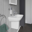 Duravit ME by Starck fontein 45x32cm met 1 kraangat met overloop met wondergliss wit SW84162