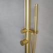 Fortifura Outdoor Deluxe Vrijstaande Buitendouche - RVS 316 - handdouche - regendouche - Geborsteld Messing PVD (Goud) SW996257