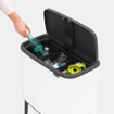 Brabantia Bo Touch Bin Afvalemmer - 3x11 liter - 3 kunststof binnenemmers - wit SW1117519