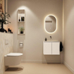 MONDIAZ TURE-DLUX 60cm toiletmeubel Talc. EDEN wastafel Ostra positie midden. Zonder kraangat. SW1104644