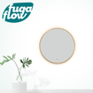 FugaFlow Eccelente Arredo Badkamerspiegel - rond - diameter 60cm - indirecte LED verlichting - spiegelverwarming - infrarood schakelaar - mat goud SW1123469
