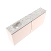MONDIAZ TURE-DLUX 120cm toiletmeubel Rosee. EDEN wastafel Glace positie links. Met 1 kraangat. SW1103507