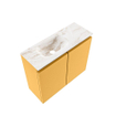 MONDIAZ TURE-DLUX 60cm toiletmeubel Ocher. EDEN wastafel Frappe positie links. Zonder kraangat. SW1102885