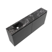 MONDIAZ TURE-DLUX 120cm toiletmeubel Dark Grey. EDEN wastafel Lava positie links. Zonder kraangat. SW1103756