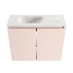 MONDIAZ TURE-DLUX 60cm toiletmeubel Rosee. EDEN wastafel Ostra positie links. Met 1 kraangat. SW1105001
