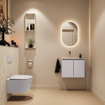 MONDIAZ TURE-DLUX 60cm toiletmeubel Cale. EDEN wastafel Ostra positie links. Zonder kraangat. SW1104717