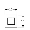 Geberit type 01 urinioir bedieningsplaat - pneumatisch - vierkant - glans chroom SW1236997