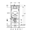 Geberit Duofix inbouwreservoir 112x12cm m/bed.pl. delta 50 sq.wit SW1237468