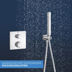 GROHE QuickFix Precision Thermostat Perfect inbouw douchesysteem met Vitalio Rain Mono 310 Cube hoofddouche chroom SW1120181