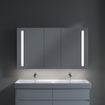 Villeroy & Boch My View 14+ spiegelkast met 3 deuren met LED verlichting verticaal 130x75x17.3cm incl. afsluitbare medicijnbox 1025447