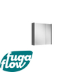 FugaFlow Eccelente Arredo spiegel badkamer spiegelkast - 60x63x16cm - inclusief zijpanelen - mat antraciet SW1123978