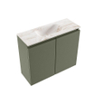 MONDIAZ TURE-DLUX 60cm toiletmeubel Army. EDEN wastafel Frappe positie midden. Zonder kraangat. SW1102646