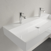 Villeroy & Boch Memento 2.0 wastafel onderzijde geslepen 100x47cm zonder overloop 2 kraangaten ceramic+ wit SW358449