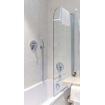 Plieger Royal badklapwand 6mm glas 68x140cm chroom profiel en helder glas 4283038