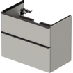 Duravit D-Neo wastafelonderkast 78.4x62.5x45.2cm 2 lades Betongrijs Mat SW641157