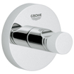 GROHE Euro fonteinset 37x18cm 1 kraangat zonder overloop gebogen chromen kraan sifon afvoerplug handdoekhaak fontein Rechthoek wit SW453000