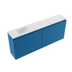MONDIAZ TURE-DLUX 120cm toiletmeubel Jeans. EDEN wastafel Opalo positie links. Zonder kraangat. SW1104354