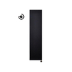Sanicare electrische design radiator Denso 180 x 40 cm. mat zwart met thermostaat chroom (linksonder) SW1000727