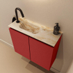 MONDIAZ TURE-DLUX 60cm toiletmeubel Fire. EDEN wastafel Frappe positie links. Met 1 kraangat. SW1105211