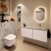MONDIAZ TURE-DLUX 120cm toiletmeubel Rosee. EDEN wastafel Glace positie rechts. Zonder kraangat. SW1103467