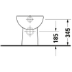 Duravit D-code closet staand met spoelrand vlakspoel PK wit 0315135