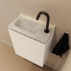 MONDIAZ TURE-DLUX 40cm toiletmeubel Talc. EDEN wastafel Opalo positie links. Met 1 kraangat. SW1104154