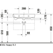 Duravit Happy d.2 wastafel 65x50,5cm 1 kraangat overloop wit SW54299