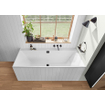 Villeroy & Boch Collaro kunststof inbouw duobad acryl rechthoekig 190x90x47cm mat zwart/stone white UBA199COR2NVRW SW354287