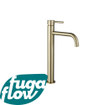 FugaFlow Eccelente Sobrado Badkamer Slim Wastafelkraan - 32.6cm - verhoogd - opbouw - messing geborsteld PVD SW1123298