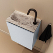 MONDIAZ TURE-DLUX 40cm toiletmeubel Clay. EDEN wastafel Glace positie links. Met 1 kraangat. SW1103197