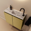 MONDIAZ TURE-DLUX 60cm toiletmeubel Oro. EDEN wastafel Glace positie rechts. Met 1 kraangat. SW1103430