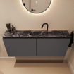 MONDIAZ TURE-DLUX 120cm toiletmeubel Dark Grey. EDEN wastafel Lava positie midden. Met 1 kraangat. SW1103817