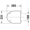 Duravit DuraStyle Basic WC-zitting 33.1x38.5x4.2cm met softclose Kunststof wit Glanzend SW358135