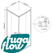 FugaFlow Efficiente Vetro Douchecabine - 100x100x200cm - kwartrond - helder glas - profiel - chroom SW1123553