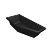 Xenz Society Compact ligbad - 180x80cm - met overloop - zonder afvoer - Hoekopstelling links - Acryl Ebony mat SW103194