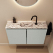 MONDIAZ TURE-DLUX 80cm toiletmeubel Greey. EDEN wastafel Glace positie midden. Met 1 kraangat. SW1103287