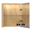 BRAUER Impress Deluxe spiegelkast - 60x70x15cm - interne en externe verlichting - 1 rechtsdraaiende dubbelzijdige spiegeldeur Forest Tan SW371742