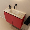 MONDIAZ TURE-DLUX 60cm toiletmeubel Fire. EDEN wastafel Frappe positie midden. Zonder kraangat. SW1102777