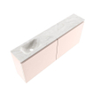 MONDIAZ TURE-DLUX 120cm toiletmeubel Rosee. EDEN wastafel Ostra positie links. Met 1 kraangat. SW1105034