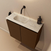 MONDIAZ TURE-DLUX 60cm toiletmeubel Rust. EDEN wastafel Ostra positie links. Zonder kraangat. SW1105072