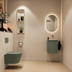MONDIAZ TURE-DLUX 40cm toiletmeubel Army. EDEN wastafel Ostra positie rechts. Zonder kraangat. SW1104691