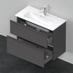 Duravit D-Neo wastafelonderkast 81x62.5x37.2cm 2 lades Grafiet Mat SW640932