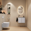 MONDIAZ TURE-DLUX 60cm toiletmeubel Cale. EDEN wastafel Opalo positie links. Met 1 kraangat. SW1104264